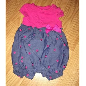 Newborn Babygirl Ladybug Romper